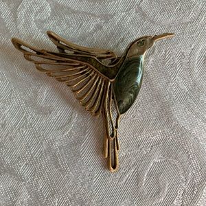 Vintage Enamel Bird Brooch